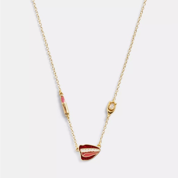 Coach X Tom Wesselmann Lips Pendant Necklace, NWT! - Picture 1 of 3